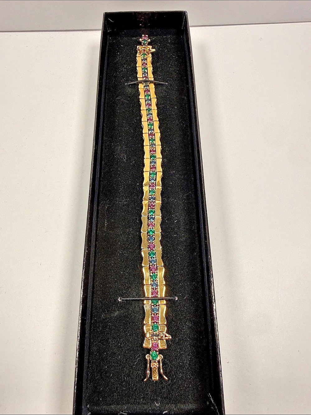 Joan Rivers Classics Collection Multi-Color Crystal Tennis Bracelet Multicolor - Picture 2 of 3